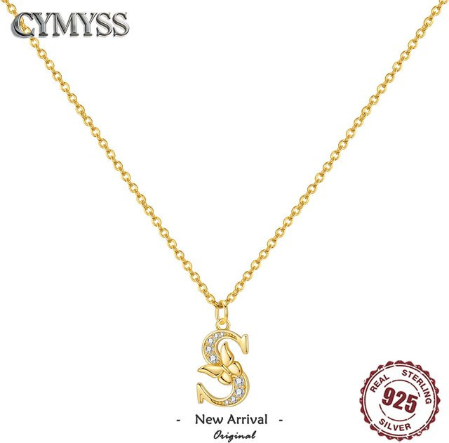 CYMYSS Halskette, 925 Silber, Bicolor, Schmetterling, Damen - Bild 1