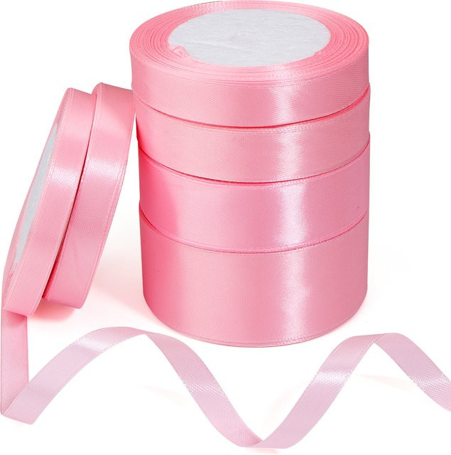 Rosa Satinband für DIY-Dekorationen, 25 Yards Länge - Bild 1