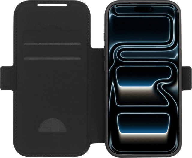 BlueBuilt Book Case für iPhone 18 Pro mit MagSafe aus Leder in Schwarz - Bild 1