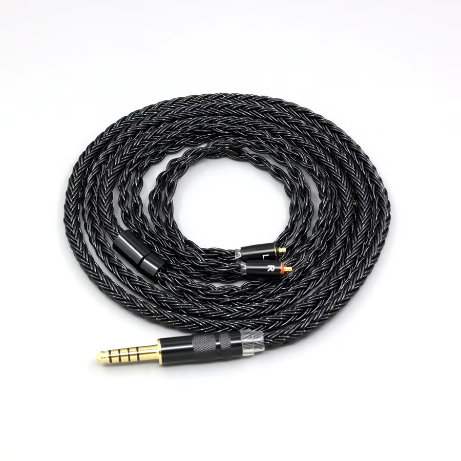 EachDIY 16-adriges Kopfhörerkabel mit 3,5 mm Klinkenstecker für UE Live UE6Pro Lighting SUPERBAX IPX T2, schwarz geflochten, 1,2 m - Bild 3