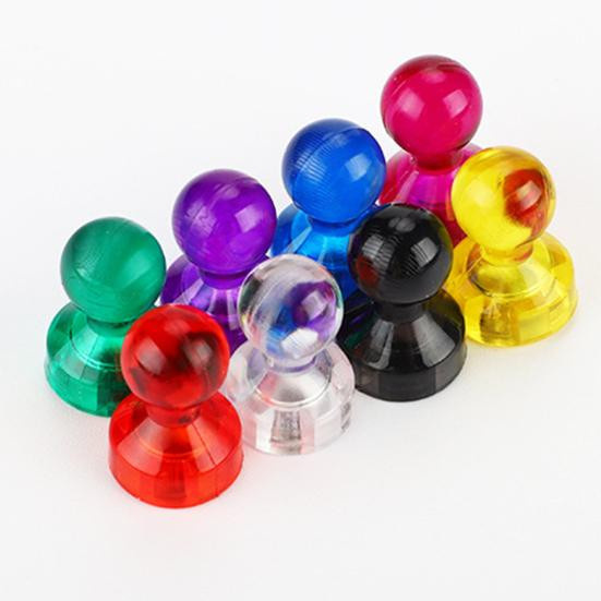 10 Stück magnetische Reißzwecken von jiantengxujm in Transparent und Multicolour für Schule und Kühlschrank - Bild 1
