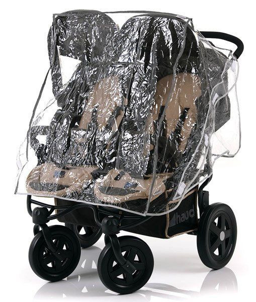 Hauck Regenschutz für Geschwisterwagen, transparent - Bild 1