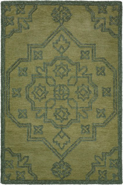 Flair Rugs Wollteppich Sable Vintage in Grün, B/T: 200 x 290 cm - Bild 1