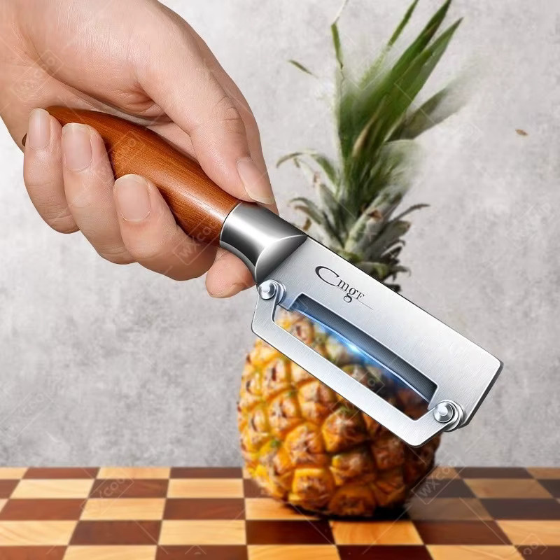 WXCOO Edelstahl Zuckerrohrschäler mit dicker Klinge zum Schälen von Obst und Gemüse - Bild 2