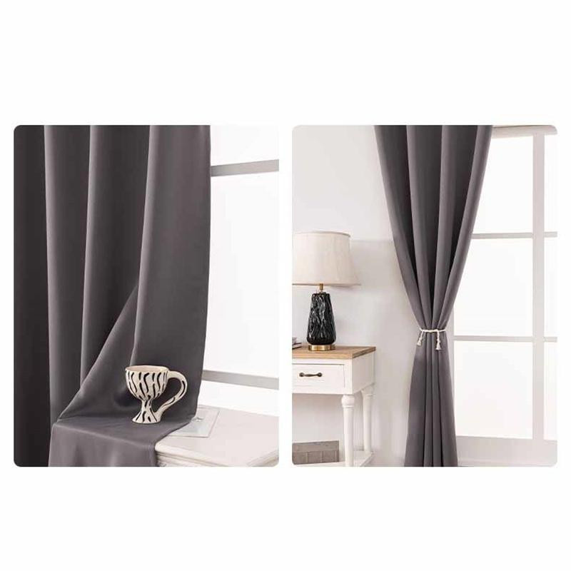 Verdunkelungsvorhänge mit Sonnenschutz und Wärmeisolierung für Schlafzimmer und Wohnzimmer, Breite: 132 cm, Höhe: 137 cm - Bild 7