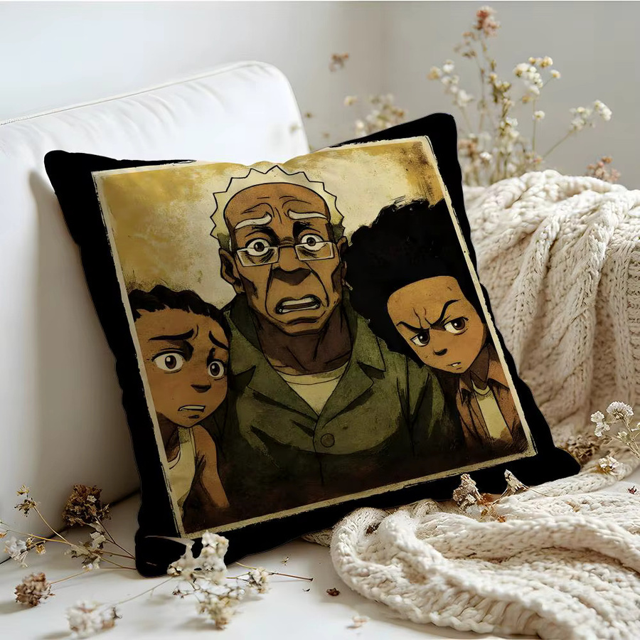 The Boondocks Kissenbezug aus Leinen in Weiß und Multicolour, quadratisch, B/T/H: 30 x 30 x 30 cm - Bild 2