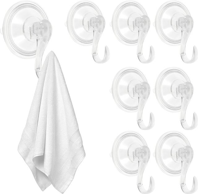 Willstar Saugnapf Haken Transparent Heavy Duty Vakuum Halter für Glas und Fenster in Küche und Badezimmer - Bild 1