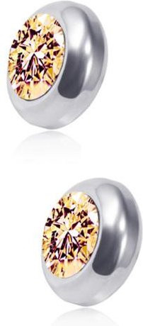 Amusedly Ohrstecker Edelstahl, Silber, Kristall, Unisex - Bild 1