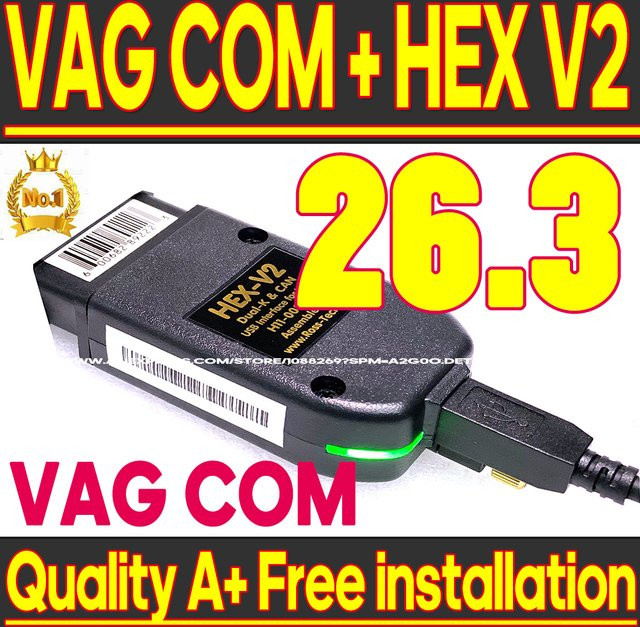 VCDS VAG COM Schnittstelle V26.3 für VW-Audi professionelles Diagnose-Tool in Schwarz - Bild 1