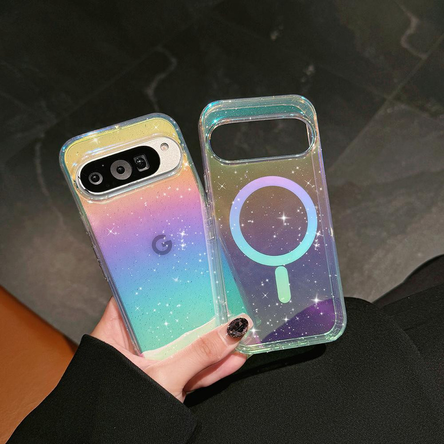 INS Glitzer Bling Diamant Gitter Farbverlauf Magnetische MagSafe Hülle für Google Pixel 10 Pro XL 9 Pro 9A in Multicolour - Bild 2