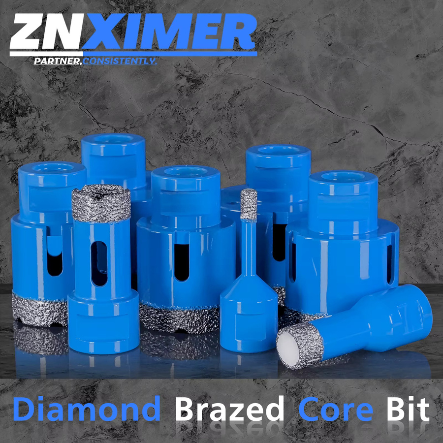 ZNXIMER Diamant-Kronenbohrer M14 für Keramikfliesen, Granit und Marmor in Blau - Bild 2