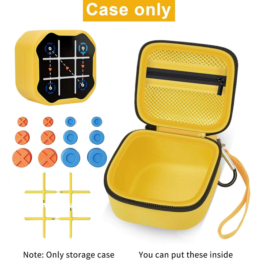 Schutzhülle kompatibel mit GiiKER Tic Tac Toe Bolt 3-in-1 Handheld Puzzle Spielekonsole in Schwarz und Gelb - Bild 2