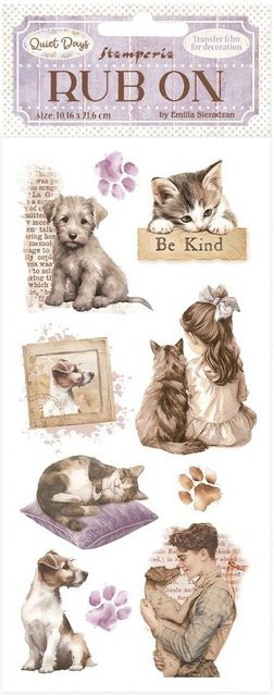 Rub On Transferfolie Quiet Days Dogs and Cats - Bild 1