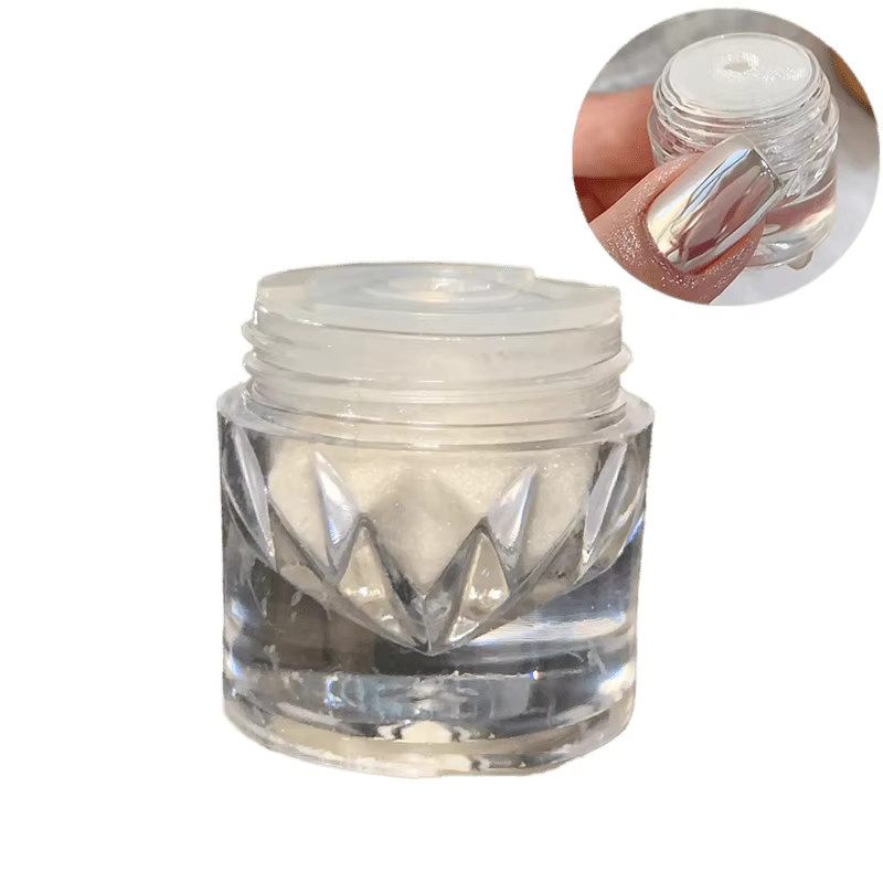 HotPress Moonlight Mirror Nails Powder, Metallic Silver, 0,2 g - Bild 3