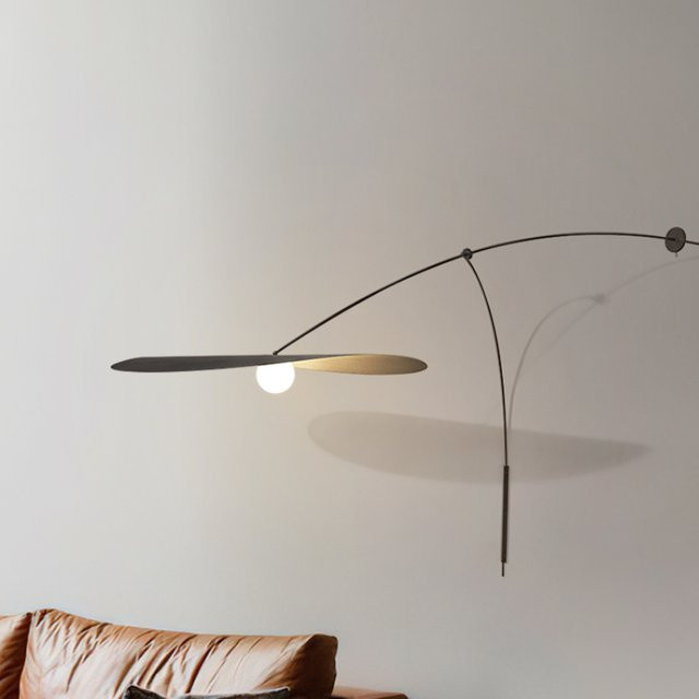 Nordic LED Myrna Armwandleuchte in Schwarz im Vintage Industriestil mit warmweißem Licht und verstellbarem Arm für Wohnzimmer und Flur - Bild 1