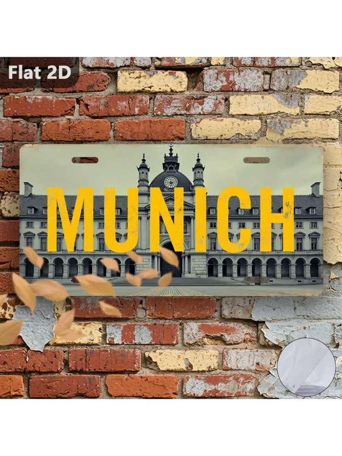 Retro Metallschild Wiener Rathaus CIFBUY Wanddekoration Mehrfarbig B: 30,48 cm, H: 15,0 cm, T: 15,0 cm - Bild 6