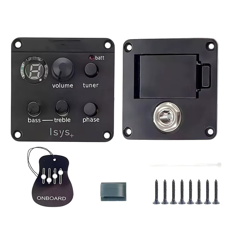 Fishman ISYS+ Onboard Vorverstärker für akustische und klassische Gitarren mit Piezo Pickup und Tuner in Schwarz - Bild 7
