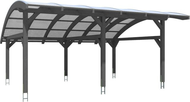 Skan Holz Carport Schwaben aus Holz mit Polycarbonat Doppelstegplatten in Grau, B: 648 cm, T: 630 cm - Bild 1
