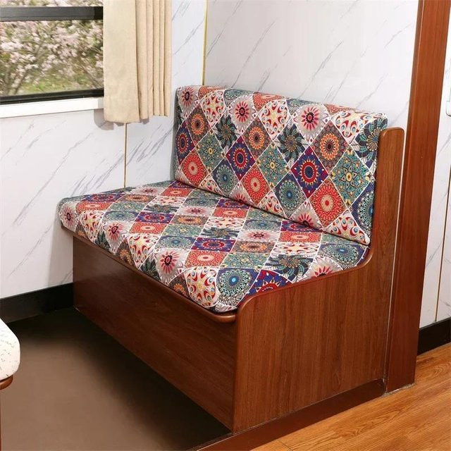 2er-Set Yiran Furniture Elastische Wohnmobil-Dinette-Kissenbezüge mit Blumenmuster aus Polyester in Multicolour - Bild 1