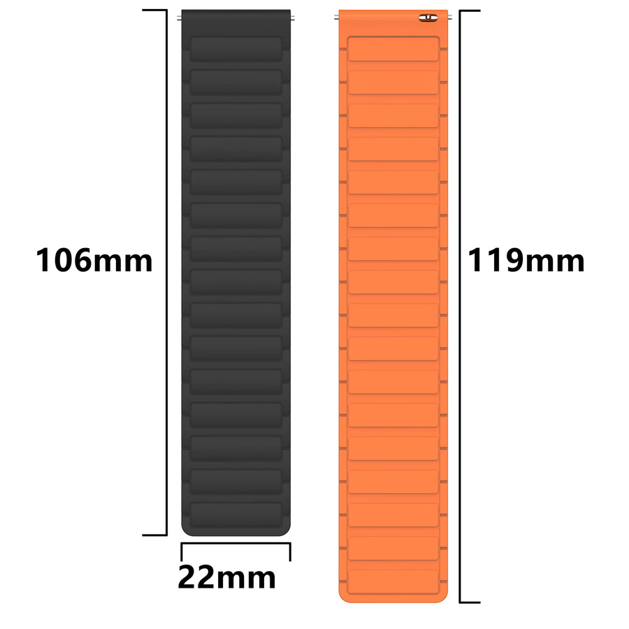 Uhrenarmband Silikon, Magnetisch, für Amazfit Bip 6 46mm - Bild 3