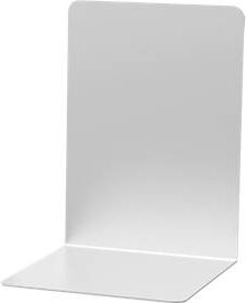 2er Set Buchstützen aus Aluminium in Silber, H x B x T: 21,0 x 16,0 x 15,0 cm - Bild 1