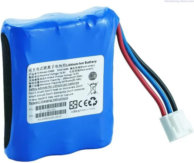 Allccx Akku 10,8 V 2550 mAh für Edan X8 X10 X12 EPM5 EPM7 EPM8 Werkzeuge in Blau - Bild 1