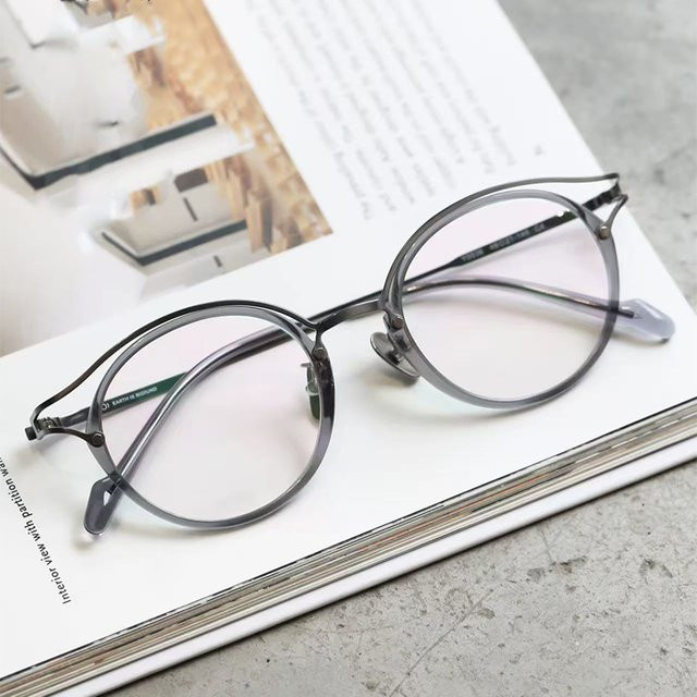 SO SMOOTH WIND Brille, rund, Titan, Vollrand, grau, Unisex - Bild 1