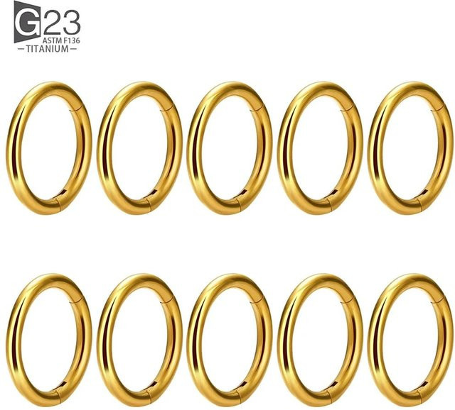 Lucky Star Jewelry Klappcreolen Titan, Zirkonia, Damen, Gold - Bild 1