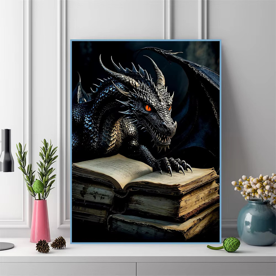 Momoart DIY Diamant Stickerei Dinosaurier und Drache als Acryl Mosaik Set für die Tischdekoration B/H/T: 30 x 20 x 20 cm - Bild 3