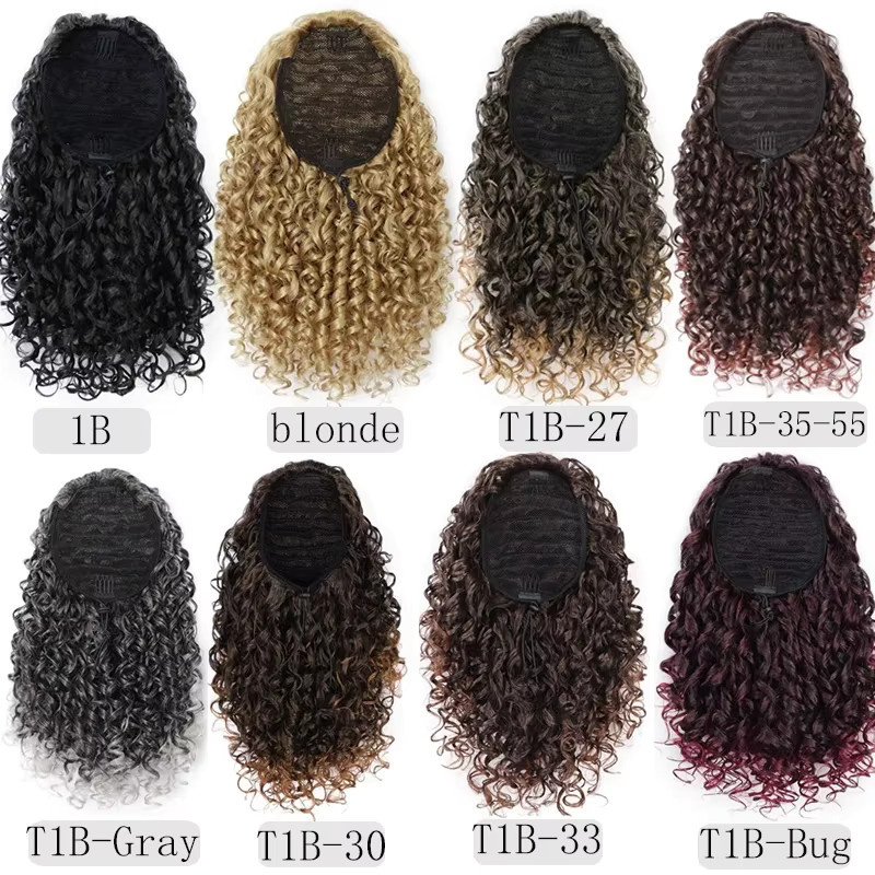 ManeMarvels Afro-Locken-Pferdeschwanzverlängerung, Ombre, Unisex - Bild 5