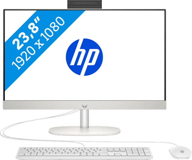 HP All-in-One 24-cr0002ng PC in Weiß mit 23,8 Zoll Display, AMD Ryzen 5, 8GB RAM und 512GB SSD - Bild 1
