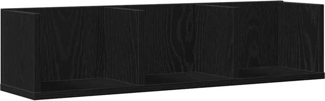 vidaXL Wandregal in Schwarz und Eichen-Optik aus Holzwerkstoff, B: 75 cm, T: 18 cm, H: 18 cm - Bild 1