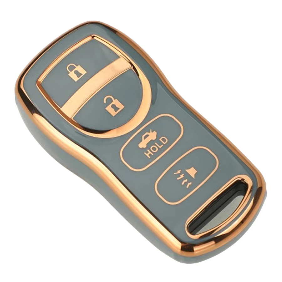 Jingyuqin Soft TPU Auto Fernbedienung Schlüsseletui für Nissan 350z Maxima Sentra Armada Titan Kicks Murano in Grau - Bild 2