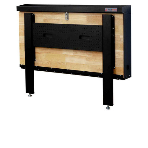 Holzmann Maschinen WB120FOLD Klappbare Werkbank mit Pegboard zur Wandmontage, Schwarz, B/T/H: 120 x 82,5 x 28 cm - Bild 3