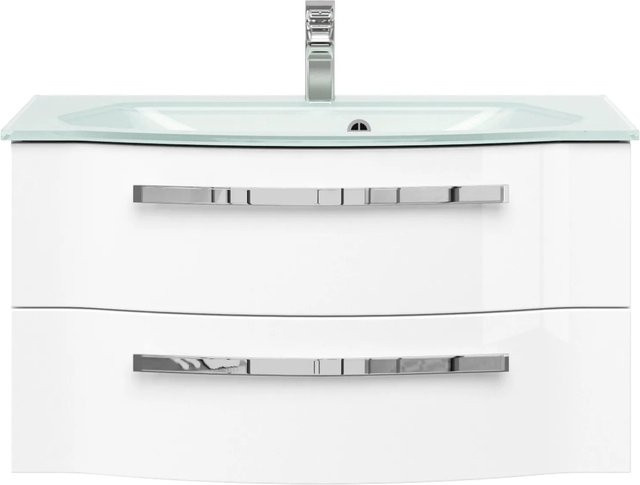 Pelipal Waschtisch Serie 4005 in Polarweiß Hochglanz mit Softclose, Breite: 92 cm - Bild 1
