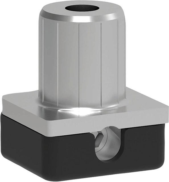 Camar Höhenversteller 316 mit Bohrung ø 16 mm aus Zamak und Kunststoff in Schwarz und Silber - Bild 1