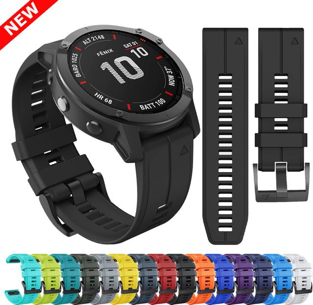 QuickFit Uhrenarmband Silikon, Schwarz, Unisex - Bild 1