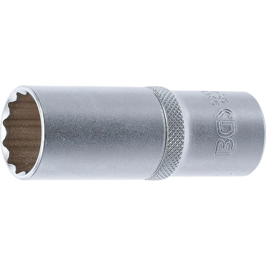 BGS Steckschlüssel-Einsatz Zwölfkant tief 9360, Antrieb 1/2 Zoll, SW 21 mm, silber - Bild 2