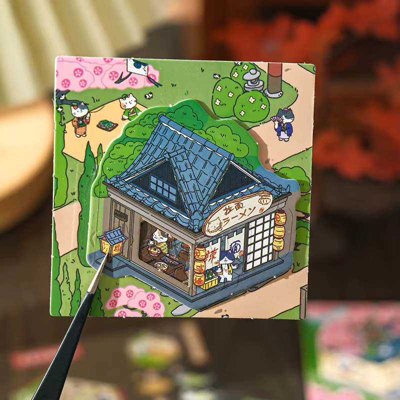 mr.paper Retro-Aufkleber mit chinesischer Architektur, 24 Blatt pro Packung, Multicolour - Bild 6