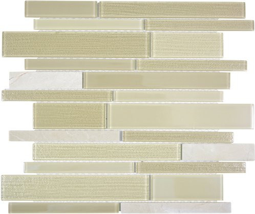 HuH Mosaikfliese Night beige Wandbelag aus Glas, B: 30 cm, H: 28,6 cm - Bild 1