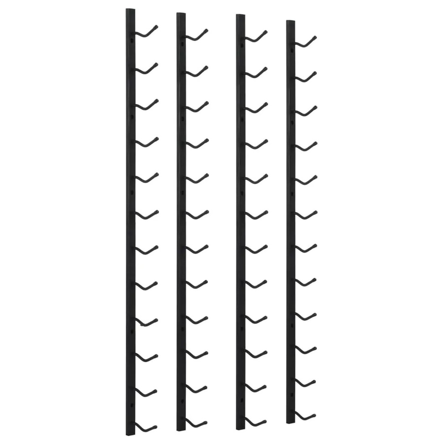 vidaXL Wand-Weinregale aus Eisen, 2er Set, Schwarz, Platz für 12 Flaschen - Bild 2