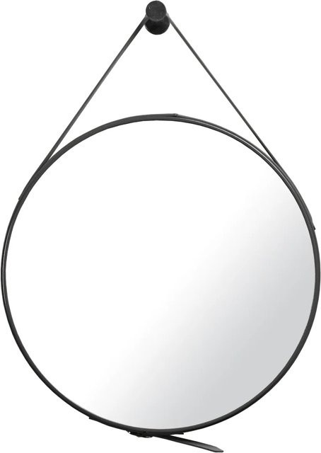 Swiss Aqua Technologies Rundspiegel mit verstellbarem Lederband in Schwarz, Durchmesser: 50 cm - Bild 1