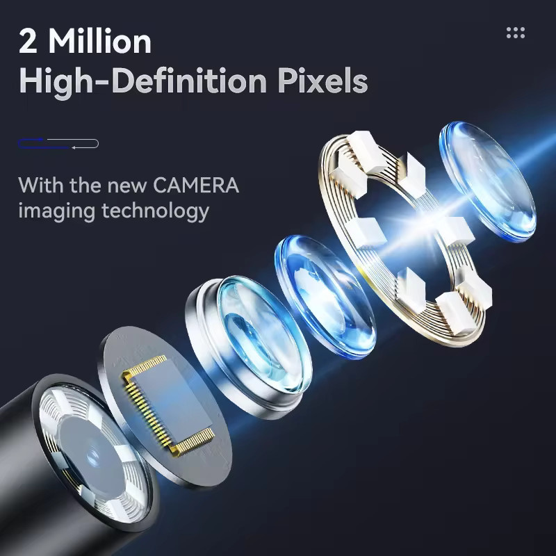 KERUI Industrie-Endoskop mit 2 MP Mini-Kamera, 360-Grad-Drehung und 8 LEDs für iPhone, Android und PC, Schwarz - Bild 4