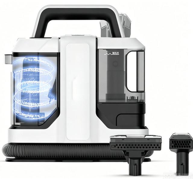 Bromose Handstaubsauger 750W Multifunktionaler Tragbarer Teppichreiniger und Milbenentferner in Weiß - Bild 1