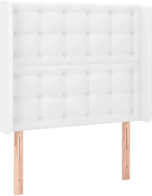 vidaXL LED Kopfteil in Weiß aus Kunstleder mit integrierter Beleuchtung und USB-Anschluss, B/T/H: 83 x 16 x 118/128 cm - Bild 1