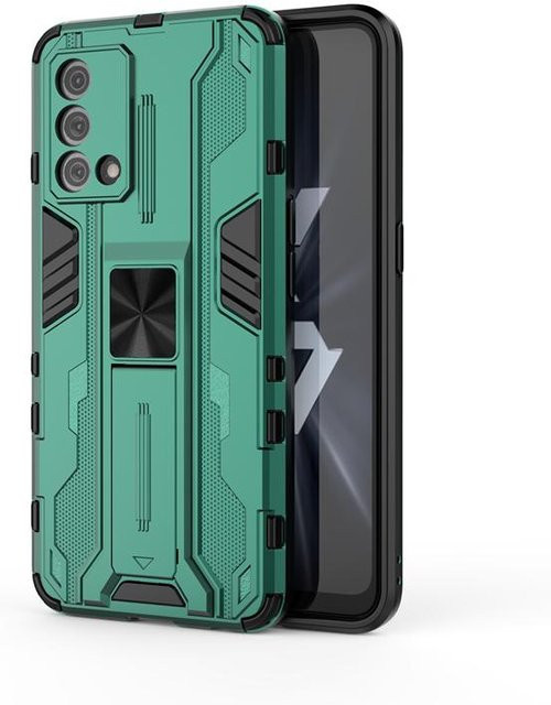 Stoßfeste Handyhülle mit magnetischem Ständer für OPPO Realme GT Master Edition 5G in Grün - Bild 1