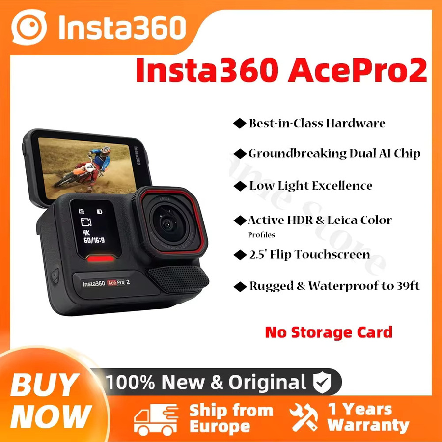 Insta360 Ace Pro 2 Action-Kamera in Schwarz mit 8K-Auflösung, Dual-AI-Chips und 1/1,3-Zoll-Sensor - Bild 4