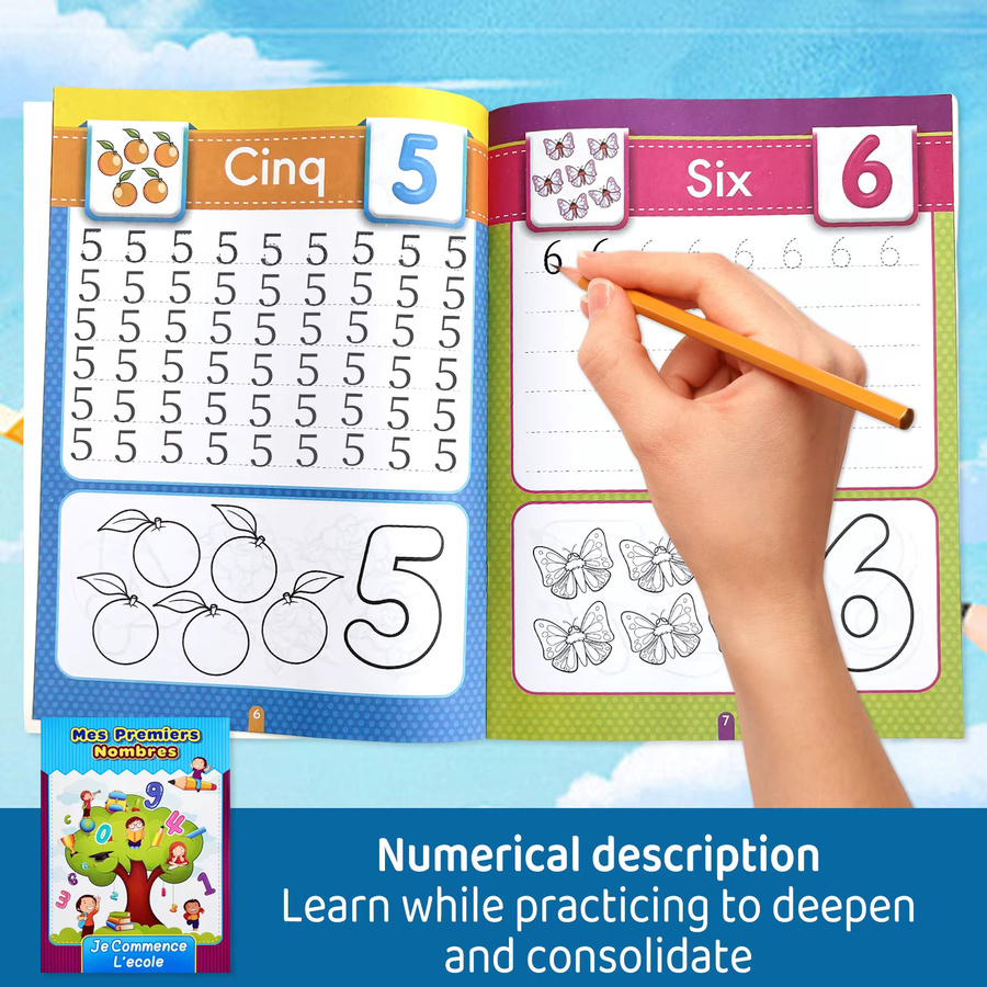 Französisches Schreibheft für Kalligraphie und Handschrift-Training für Kinder in Mehrfarbig - Bild 1