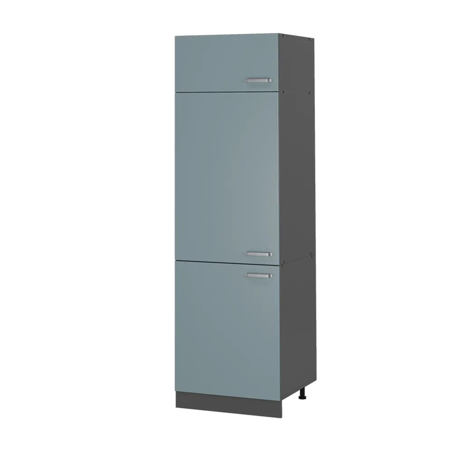 Vicco Kühlumbauschrank R-Line Solid moderner Küchenschrank Blau, Breite: 60 cm, Tiefe: 55,93 cm, Höhe: 207 cm - Bild 3