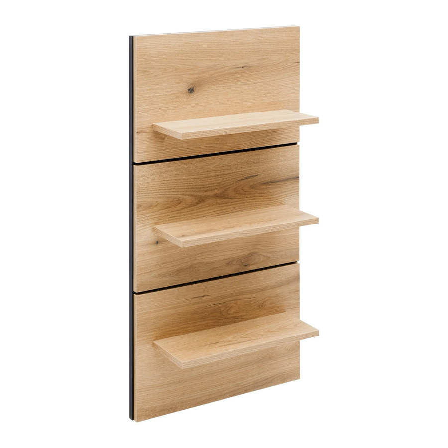 Mömax Wandboard Mateo in Schwarz und Eichefarben mit Rückwand - Bild 2